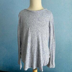 Girls Sweater Blue/White with side crosses Size Med